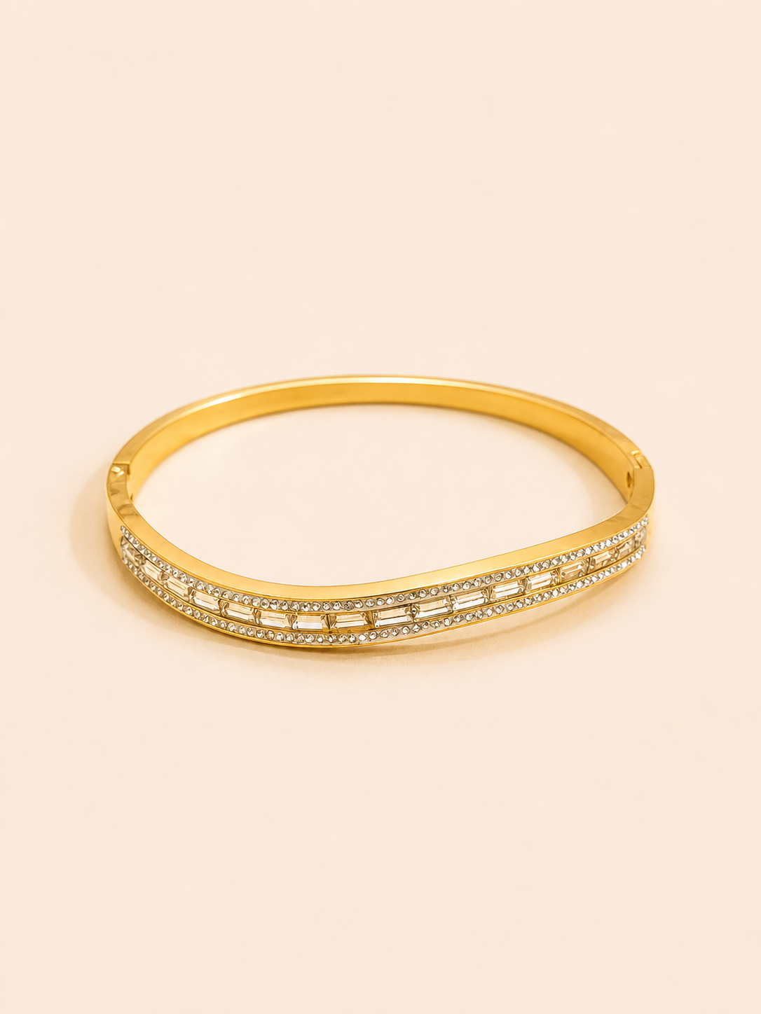 Luxe Crystal Gold Bangle