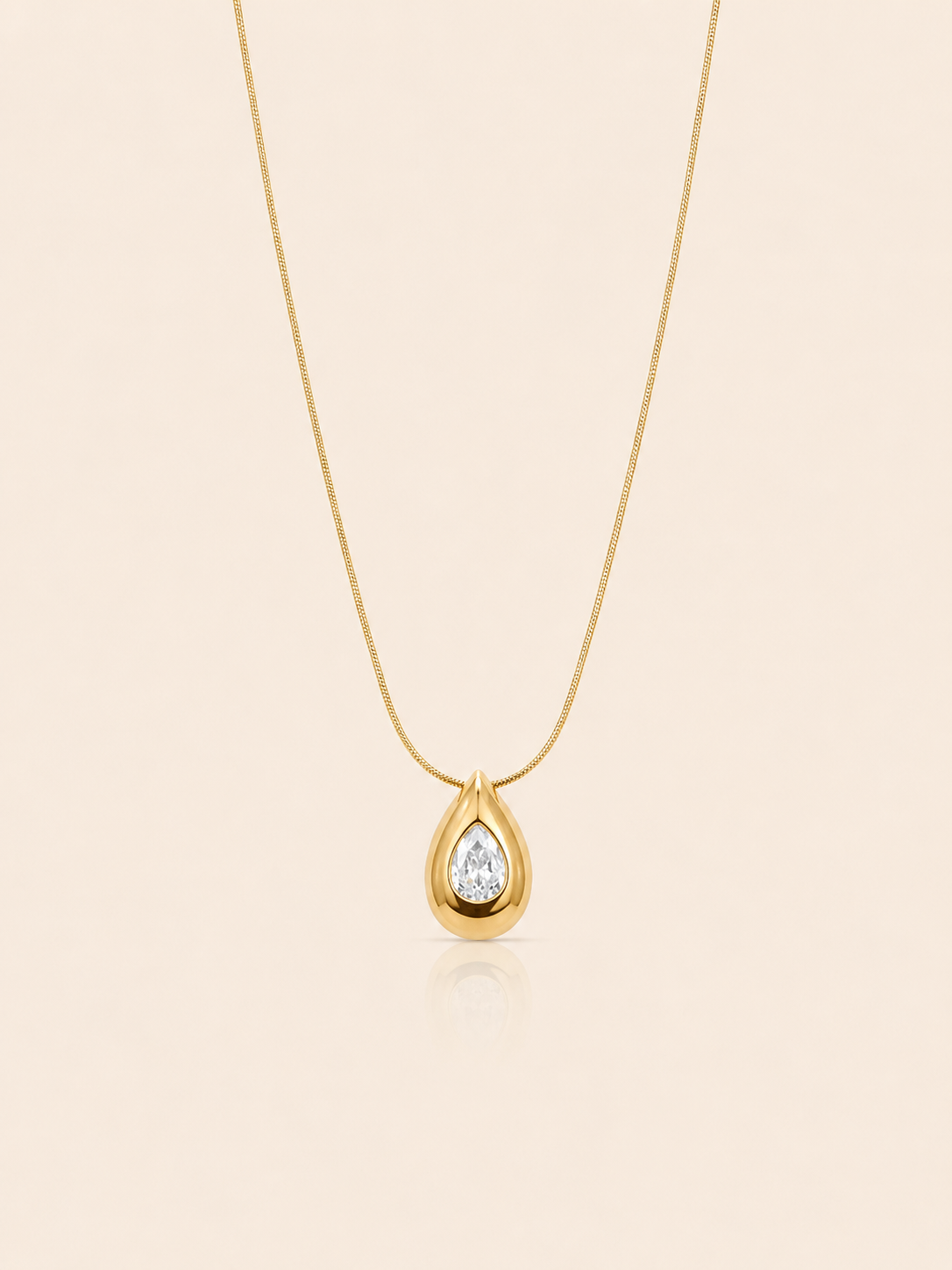 Luna Drop Gold Necklace