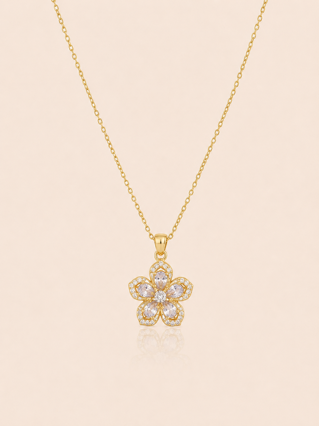 Floral Crystal Necklace