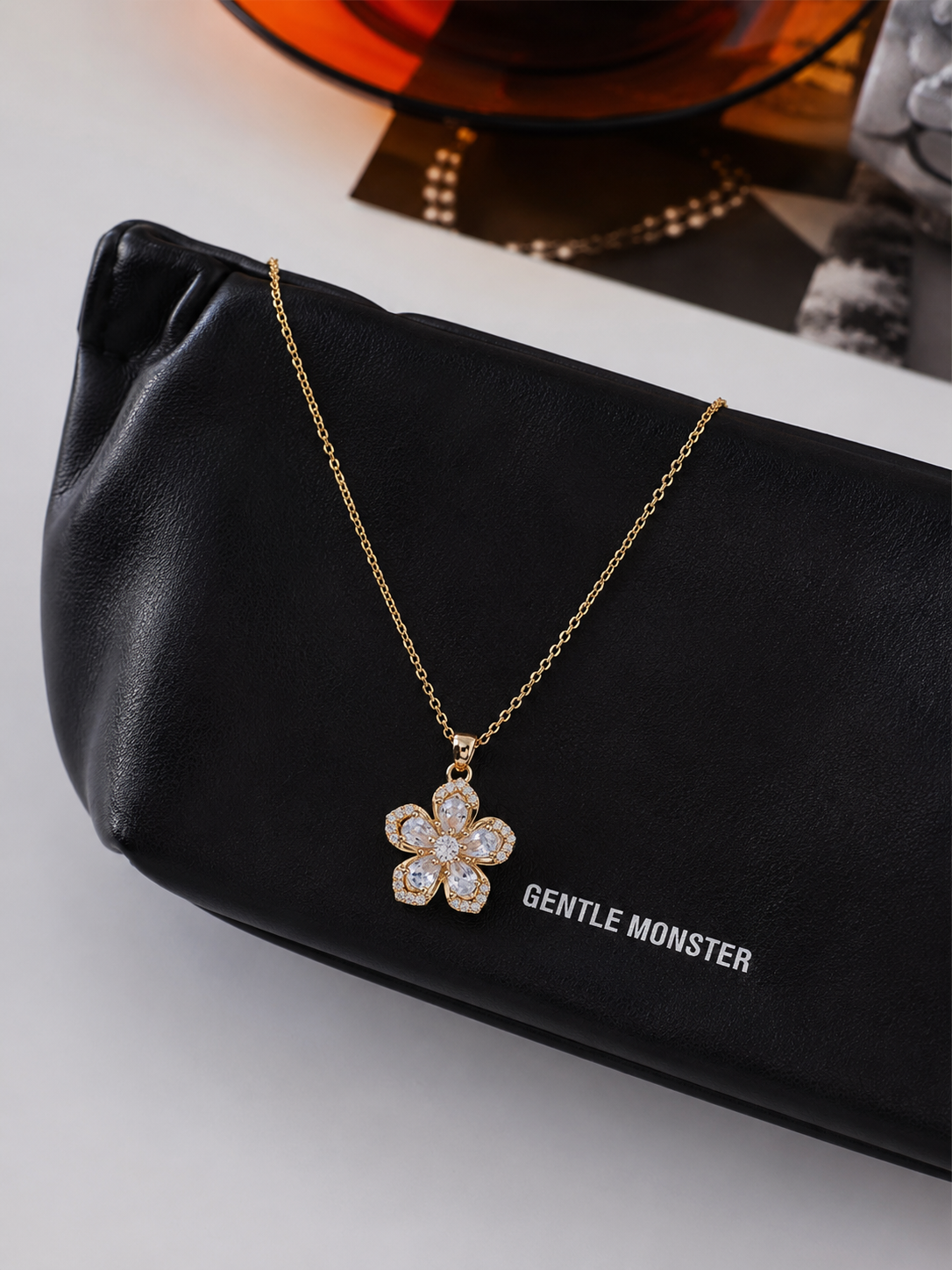 Floral Crystal Necklace