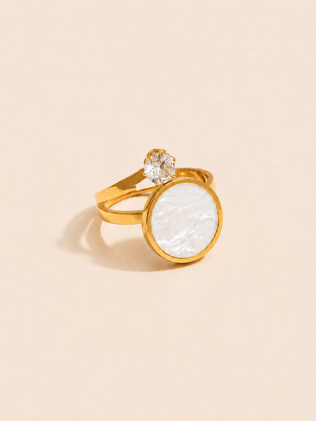 Moonstone Glow Gold Ring
