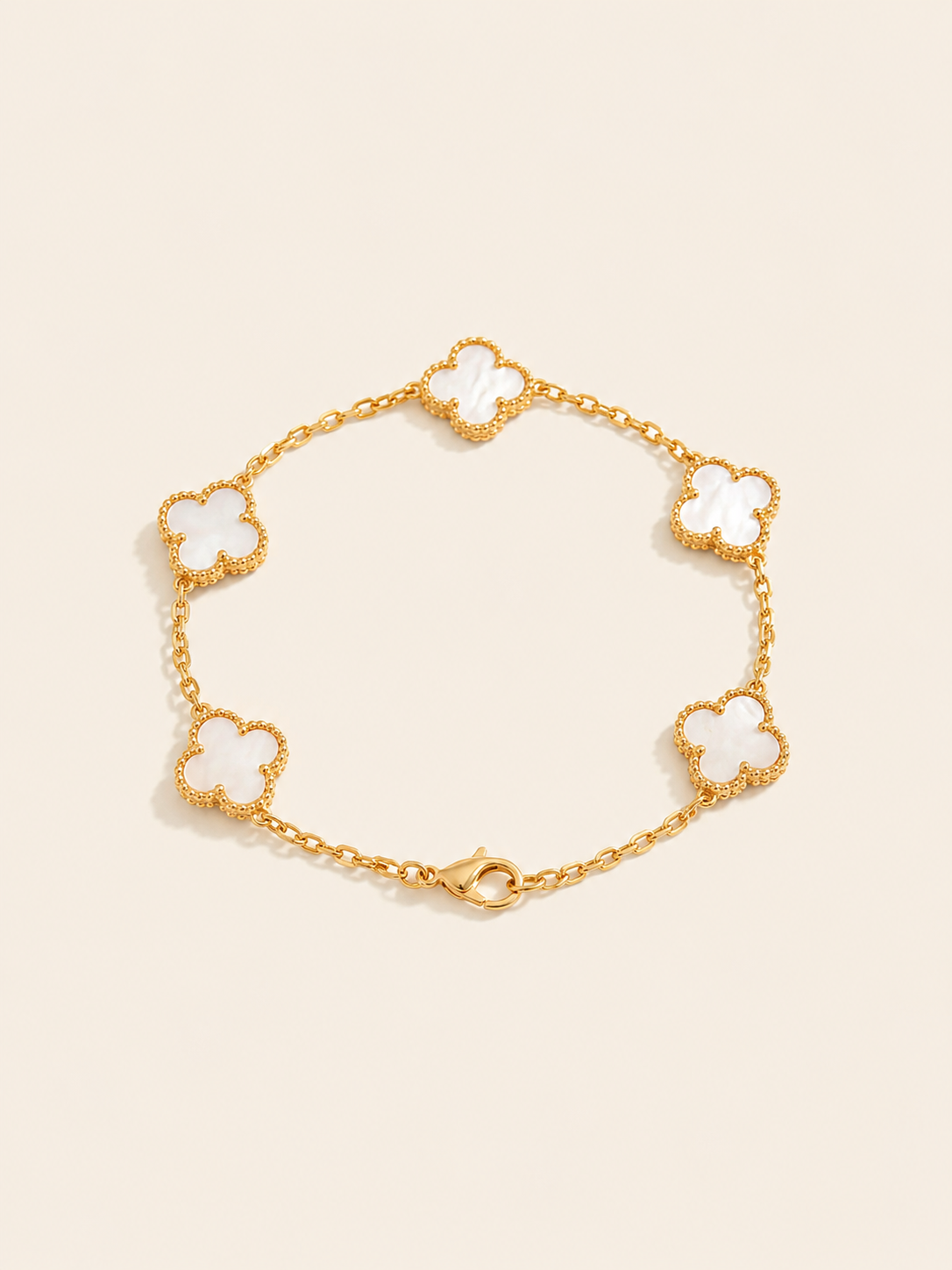 Gold Clover Chain Bracelet