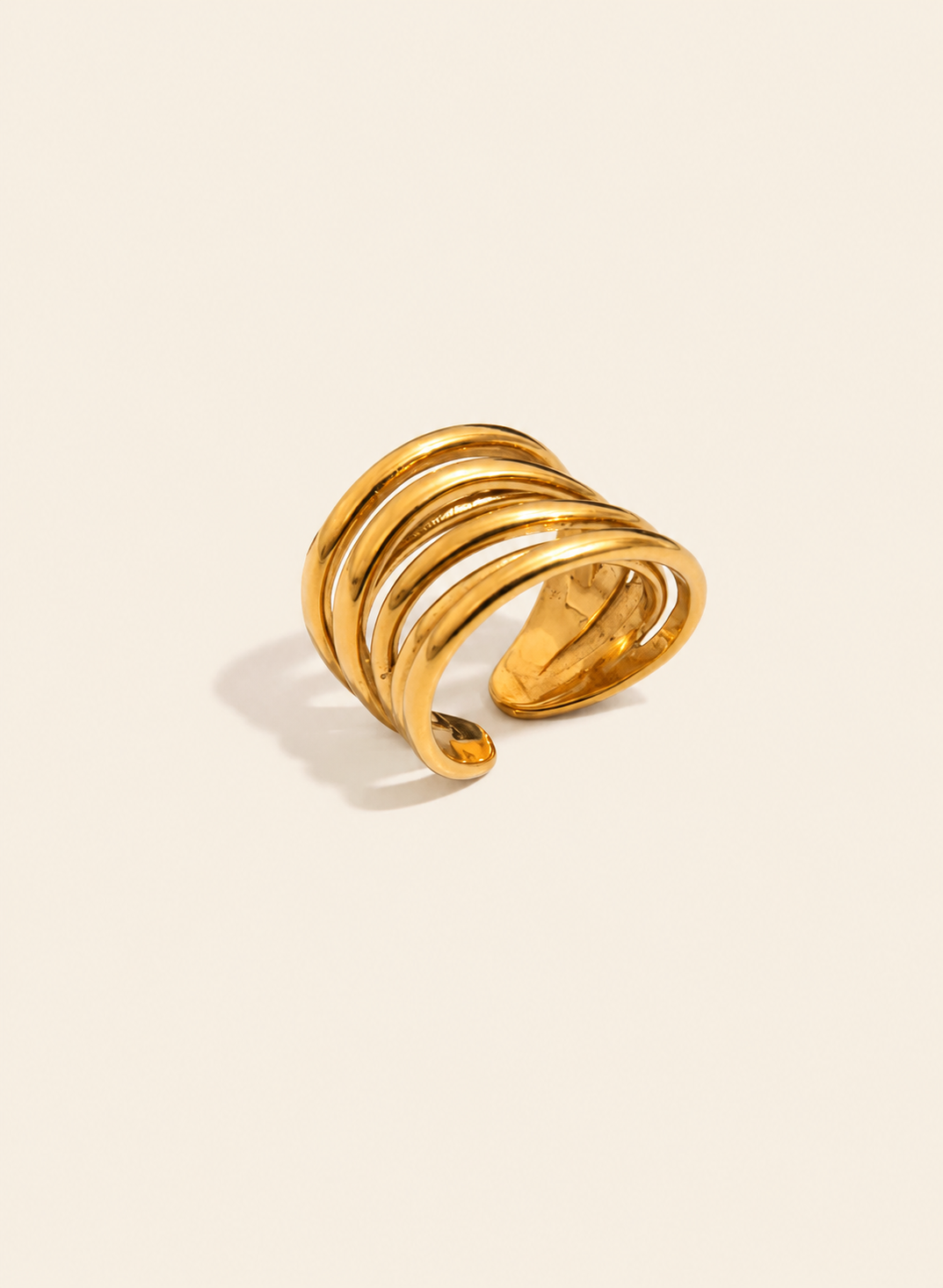 Twist Gold Statement Ring