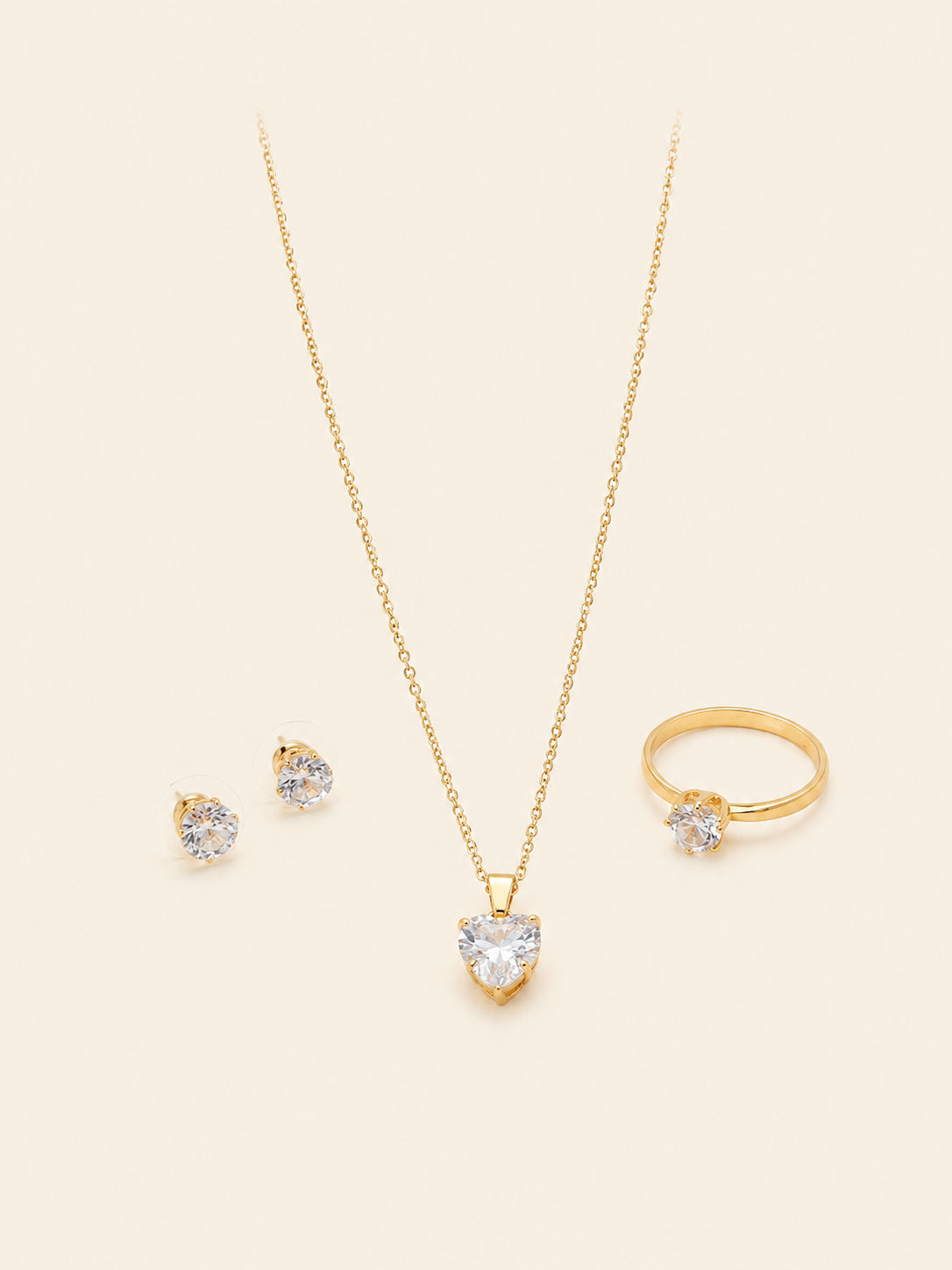 Heart Crystal Jewelry Set