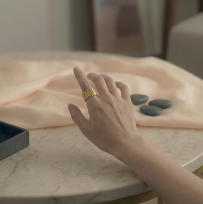 Urban Texture Gold Ring