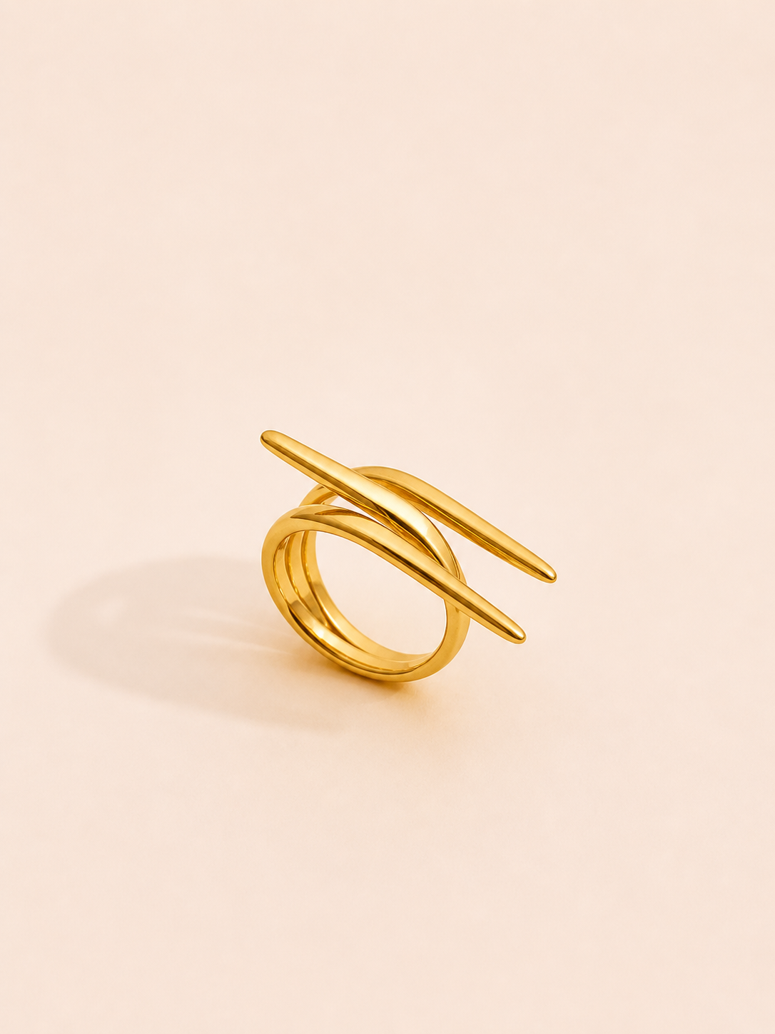 Twist Line Gold Ring