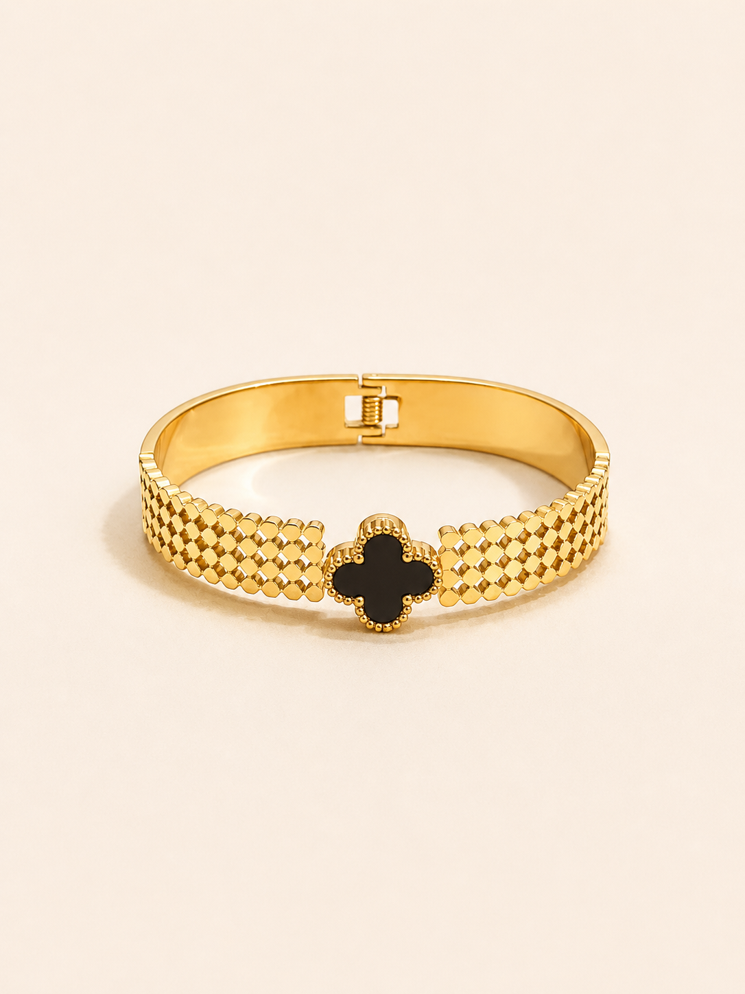 Noir Clover Gold Bracelet