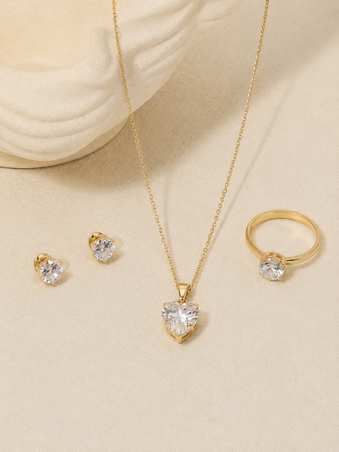 Heart Crystal Jewelry Set