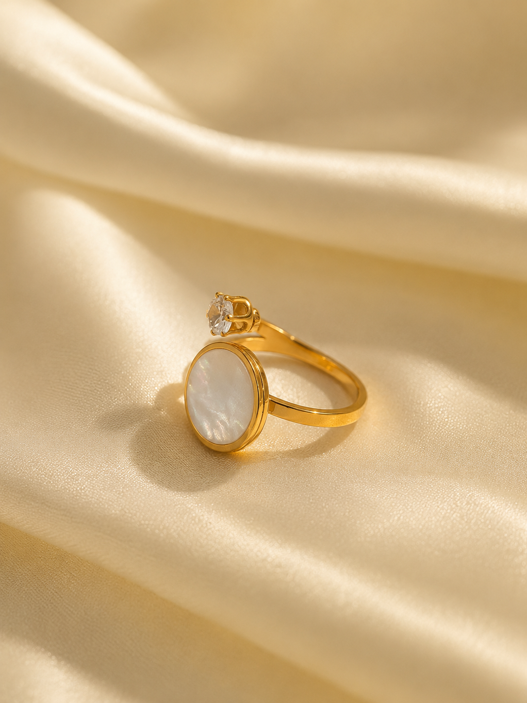 Moonstone Glow Gold Ring