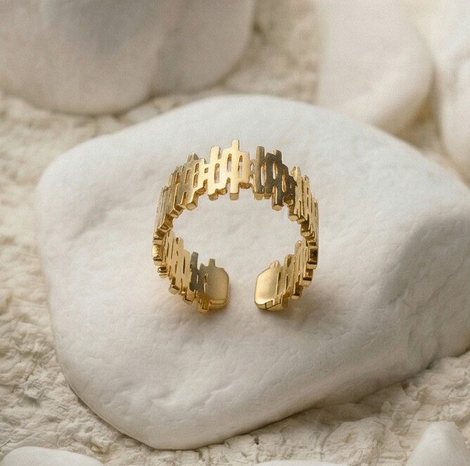 Urban Texture Gold Ring
