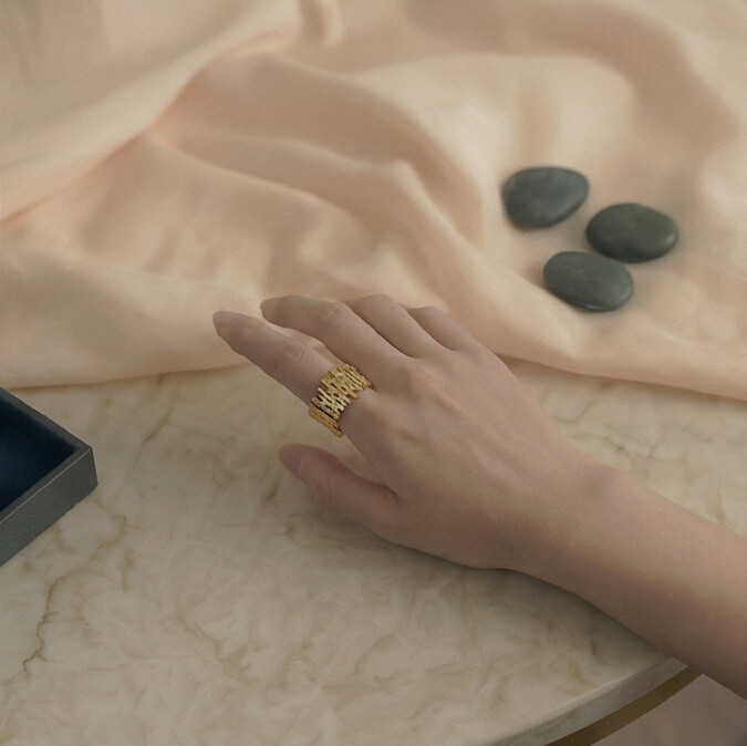 Urban Texture Gold Ring