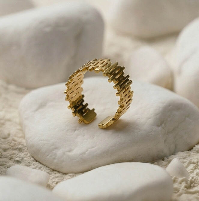 Urban Texture Gold Ring
