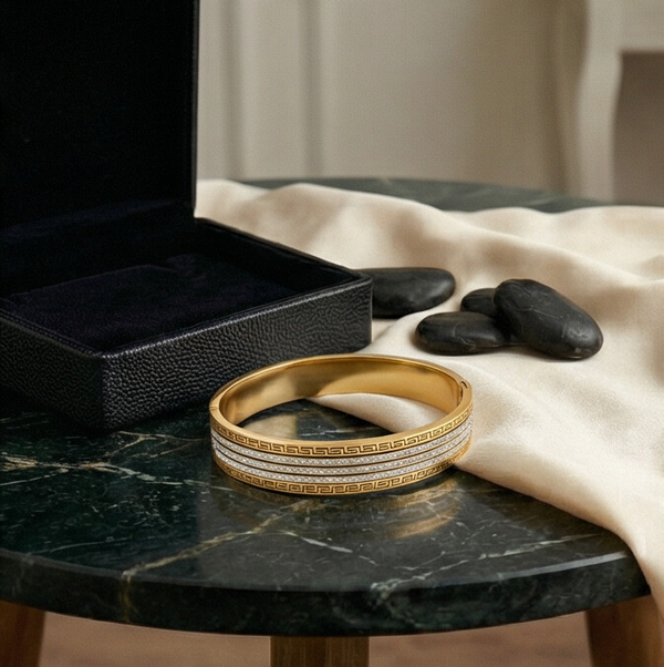 Gold-Plated Stainless Steel Bracelet - 2.0 to 2.5