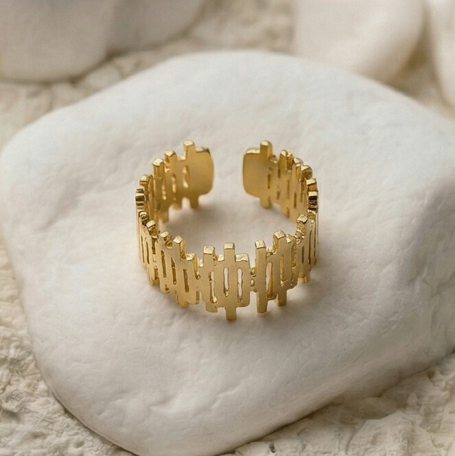 Urban Texture Gold Ring