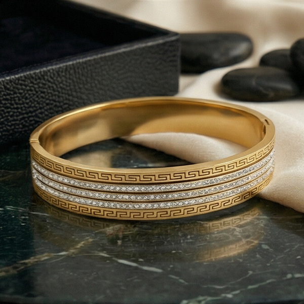 Gold-Plated Stainless Steel Bracelet - 2.0 to 2.5